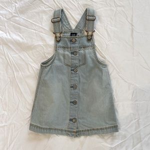 BabyGap Denim Skirtall Overall Dress 3Years light wash